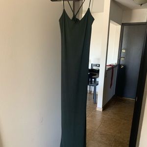 Olive green maxi dress